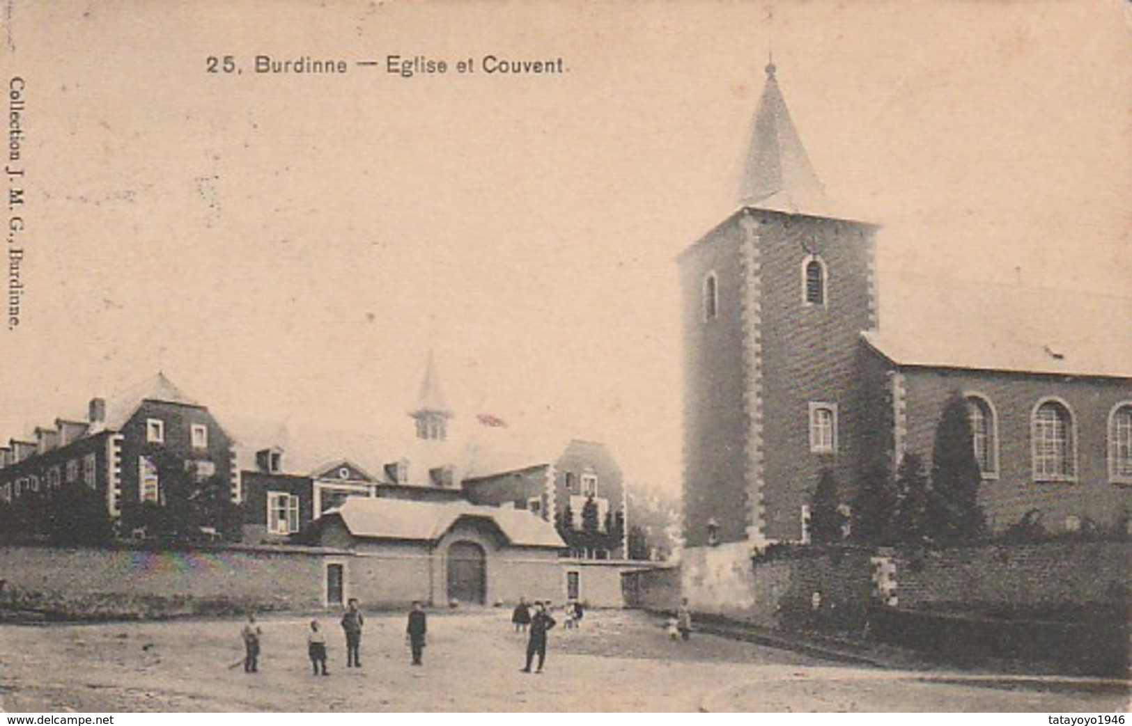 Burdinne Eglise Et Couvent Animée Circulé En 1911 - Burdinne