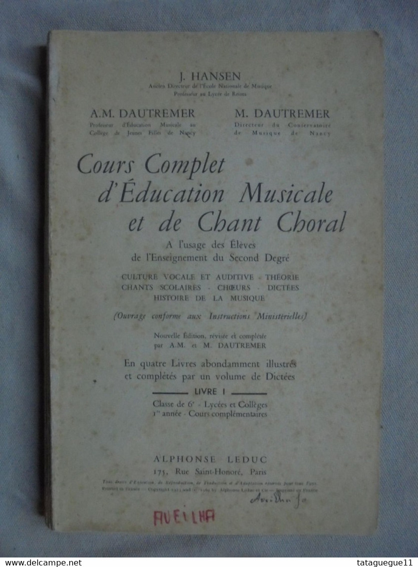 Ancien - Livre Cours Complet D'Education Musicale Et De Chant Choral 1962 - Etude & Enseignement