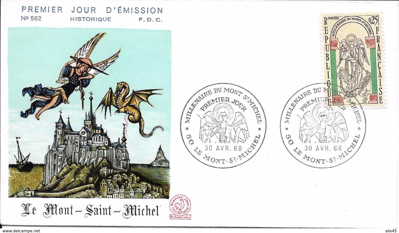 1482 - MILLÉNAIRE DU MONT-SAINT-MICHEL - 30/4/66 - 1960-1969