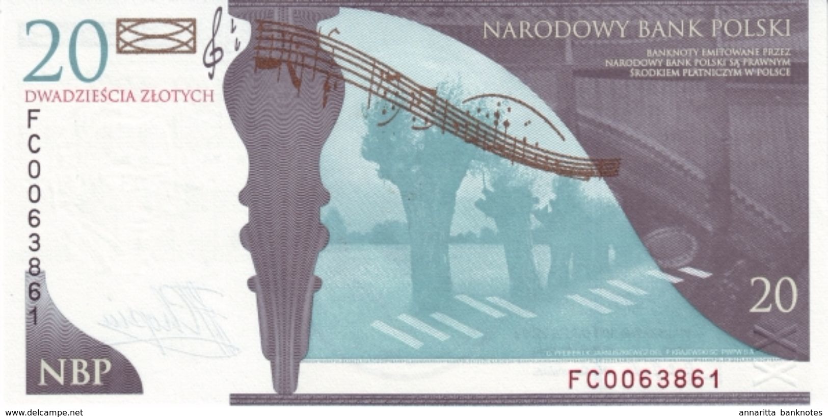 POLAND 20 ZLOTYCH 2009 (2010) P-181a UNC COMMEMORATIVE WITH FOLDER [PLNP815a] - Polen