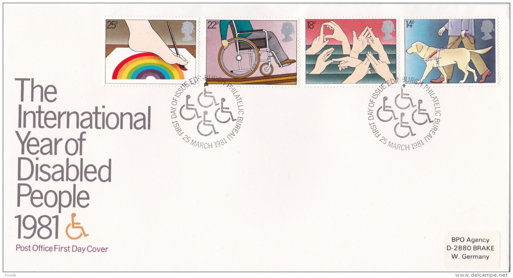 Great Britain FDC 1981 The International Year Of Disabled People (DD8-24) - 1981-1990 Decimal Issues