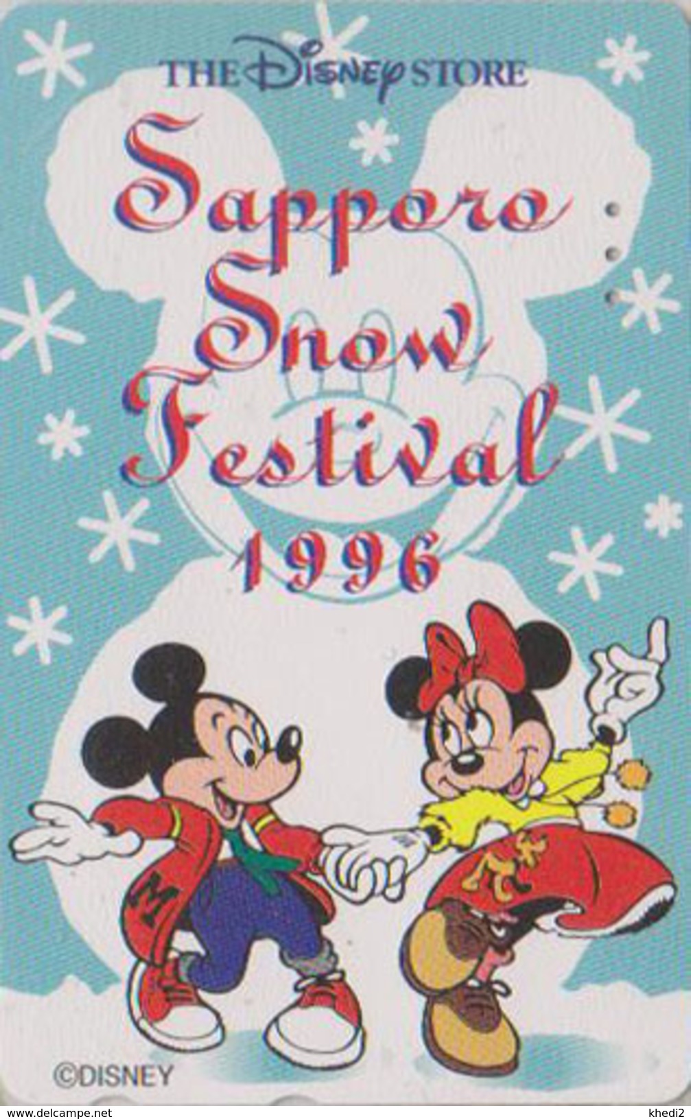 Télécarte Japon / 110-174002 - DISNEY STORE - MICKEY & MINNIE ** SNOW FESTIVAL ** - Japan Phonecard * 7000 EX - Disney