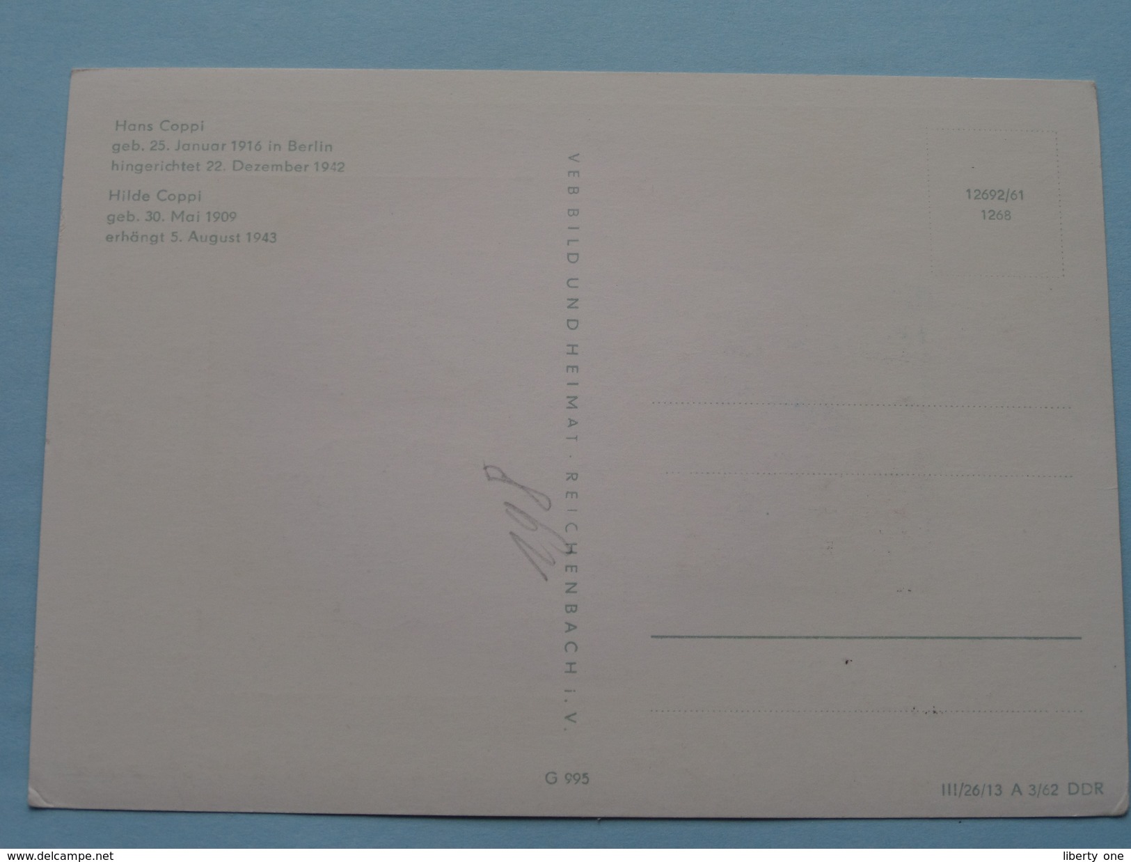 Hans Und Hilde COPPI - 1961 ( Zie Foto ) ! - Cartes-Maximum (CM)