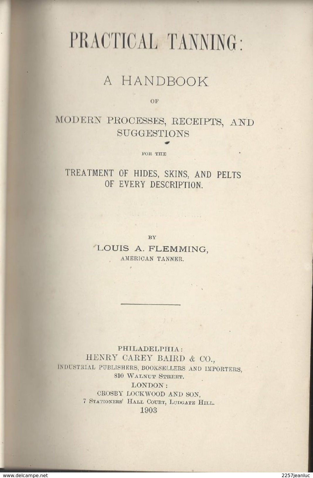 1903 - Practical Tanning Flemming - Ontwikkeling