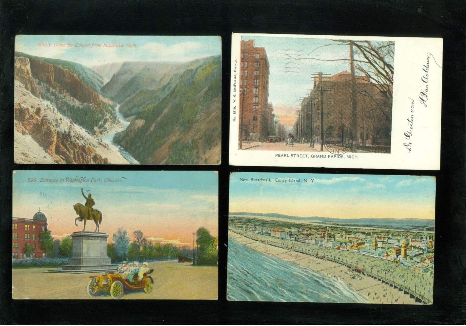 Lot de 60 cartes postales anciennes d' Amérique   Lot van 60 oude postkaarten van Amerika - 60 scans