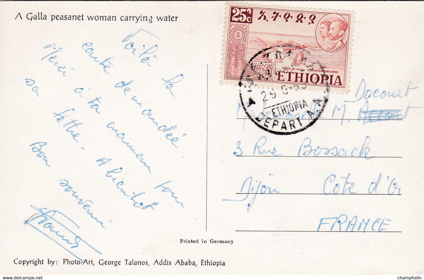 Ethiopie - Ethiopia - Nazareth - A Galla Peasanet Carrying Water - Porteuse D'eau - Ethiopie