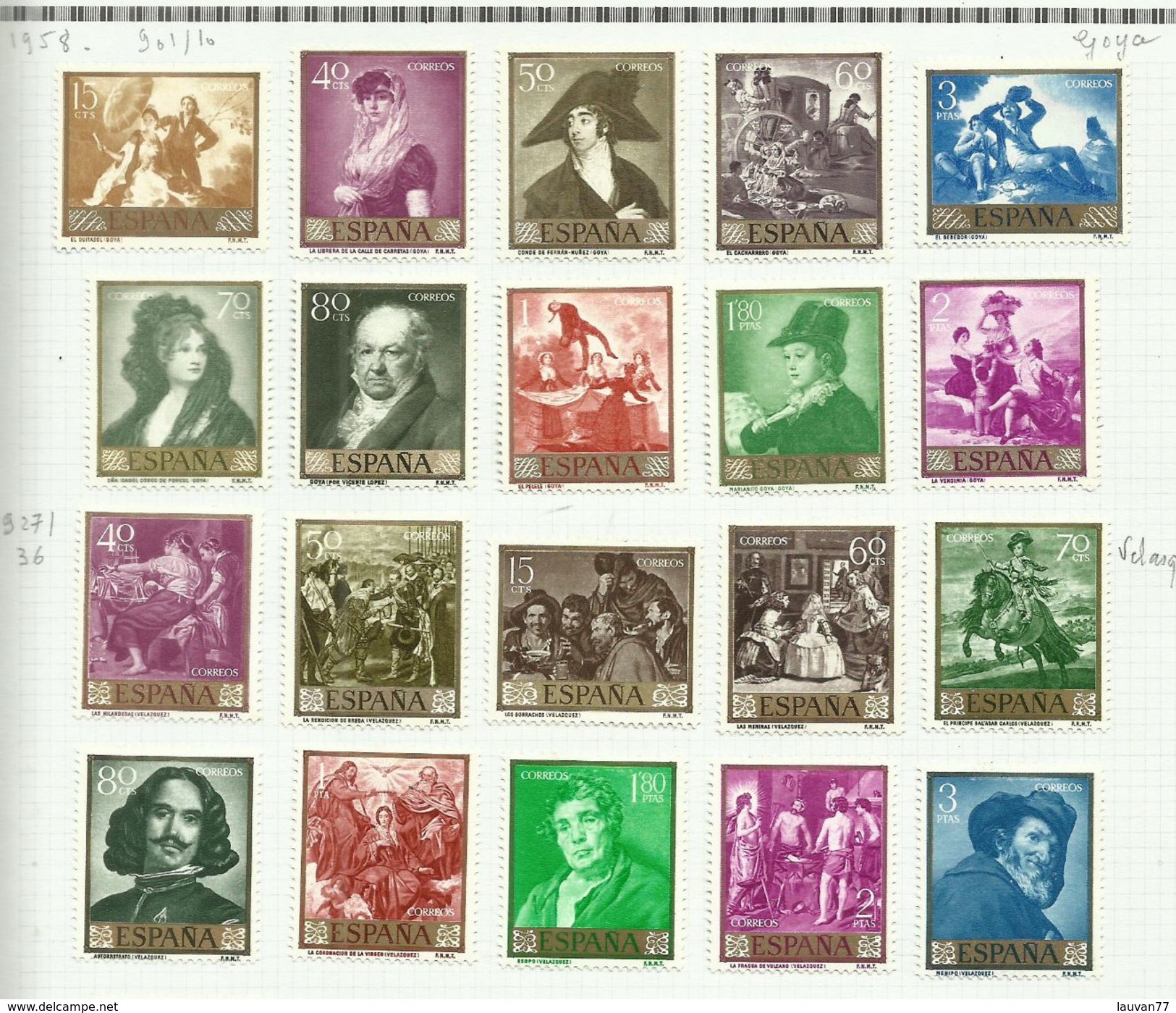 Espagne N°901 à 910, 927 à 936 Neufs Avec Charnière* Cote 6 Euros - Unused Stamps