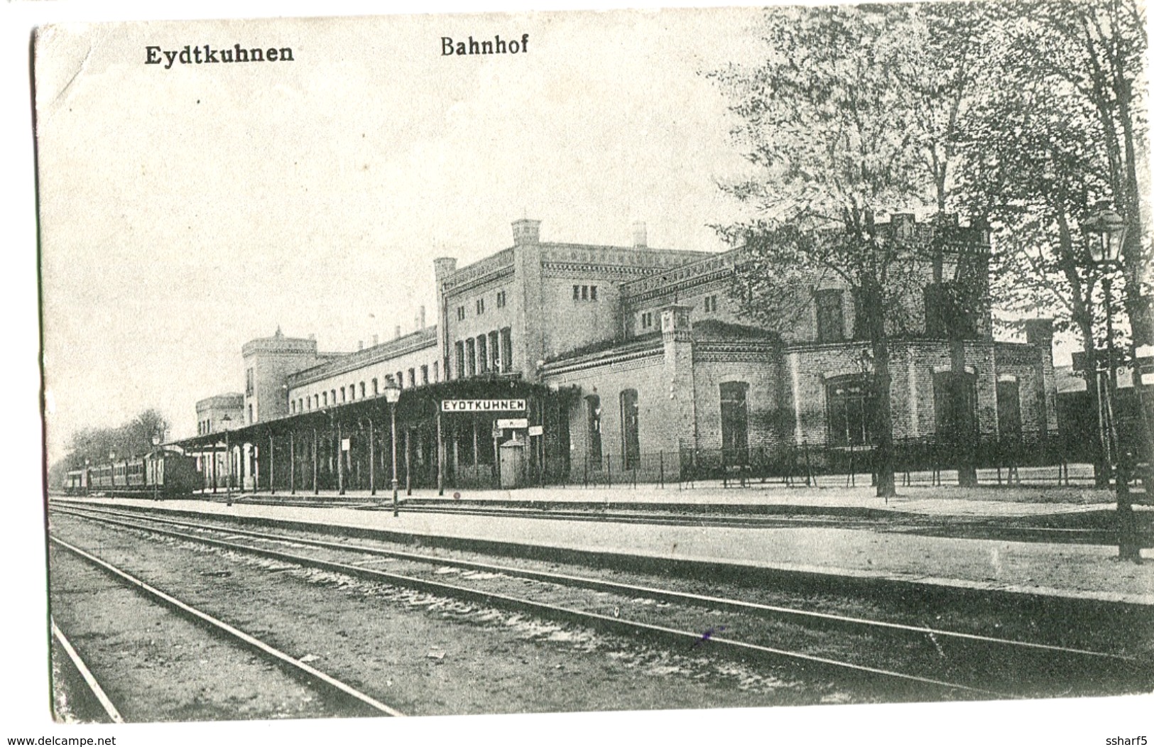 Eydtkuhnen Chernyshevskoye Bahnhof Mit Poststempel Feldpost 1917 - Ostpreussen