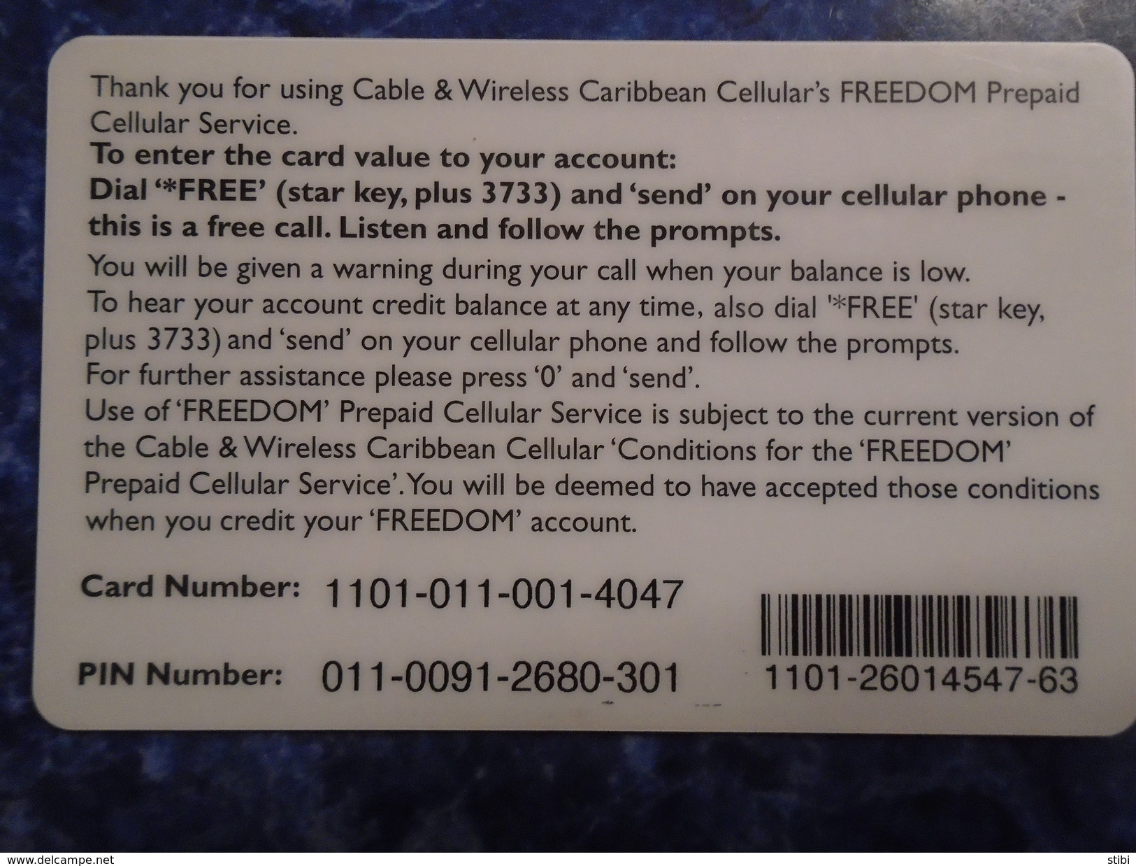 CARIBBEAN ISLANDS - PREPAID CELLULAR - WITHOUT FREEDOM - Other - America