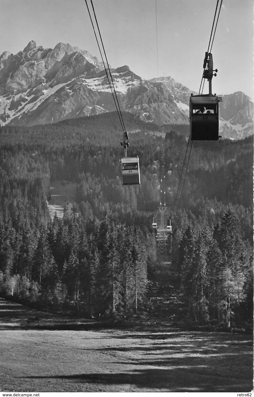 KRIENS → Luftseilbahn Kriens-Fräkmündegg-Pilatus, Fotokarte Anno 1961 - Kriens