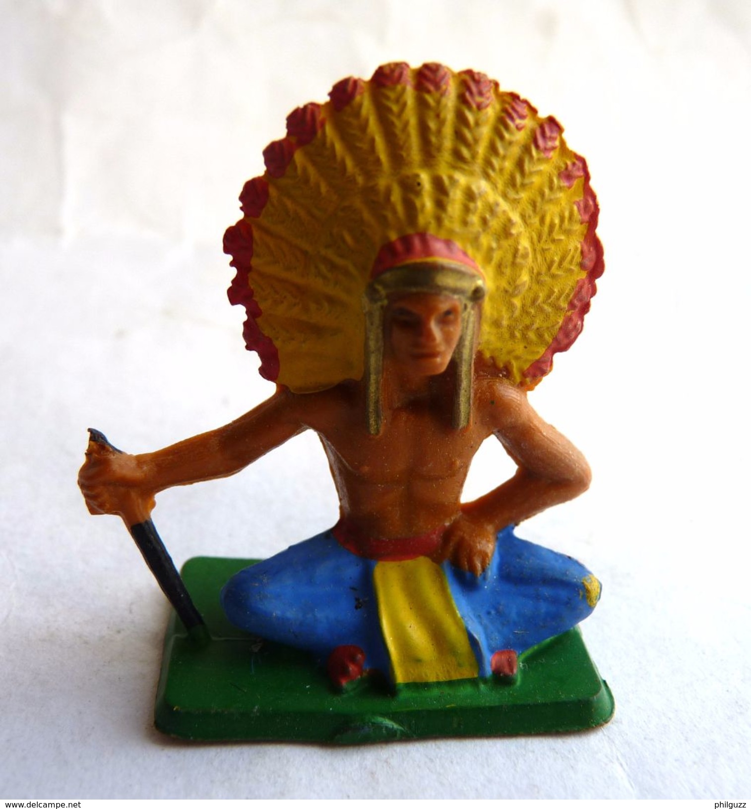 FIGURINE STARLUX  1957 INDIEN 145 -  CHEF ASSIS 4 Incomplet - Starlux