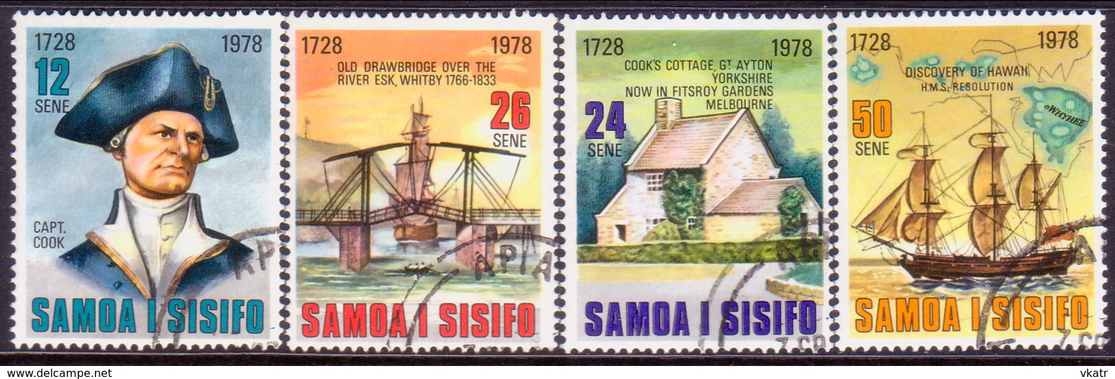 SAMOA 1978 SG #512-15 Compl.set Used Captain Cook - Samoa