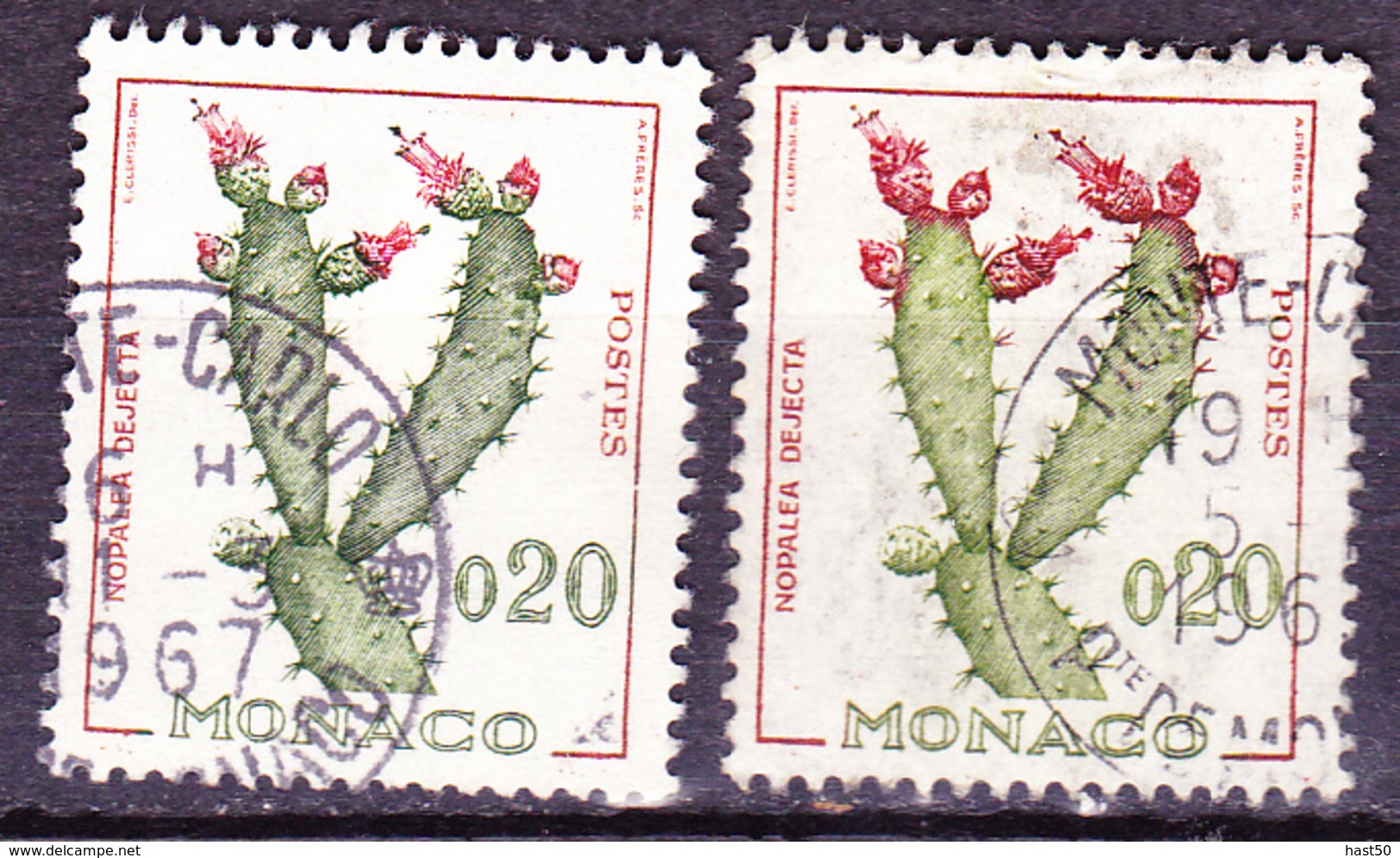 Monaco - Kaktee (Napalea Dejecta) (MiNr: 650) 1960 - Gest Used Obl  Lesen/read/lire! - Variétés