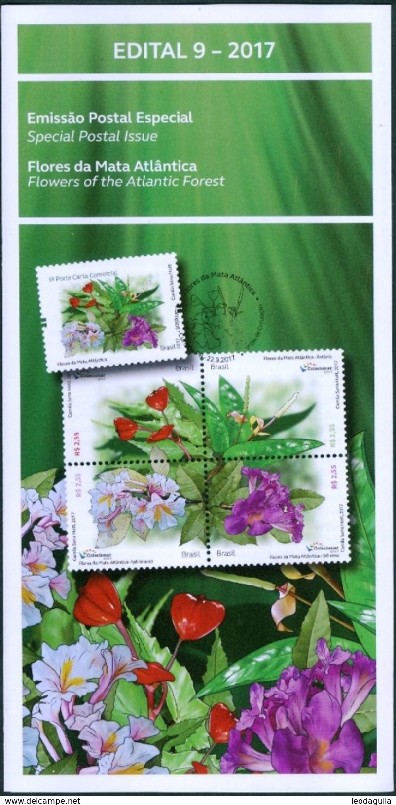 BRAZIL 2017 - Flowers Of The Atlantic Forest   - Edict Nr. 09-2017 - Nuovi