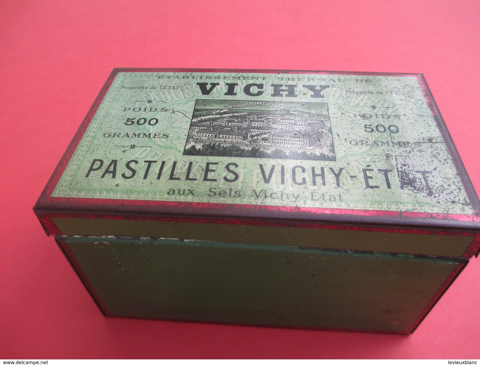 Boite Métallique Ancienne/pastilles Vichy Etat/Etablissement Thermal De VICHY/500 Grammes:Menthe/Vers 1910-1930  BFPP142 - Cajas