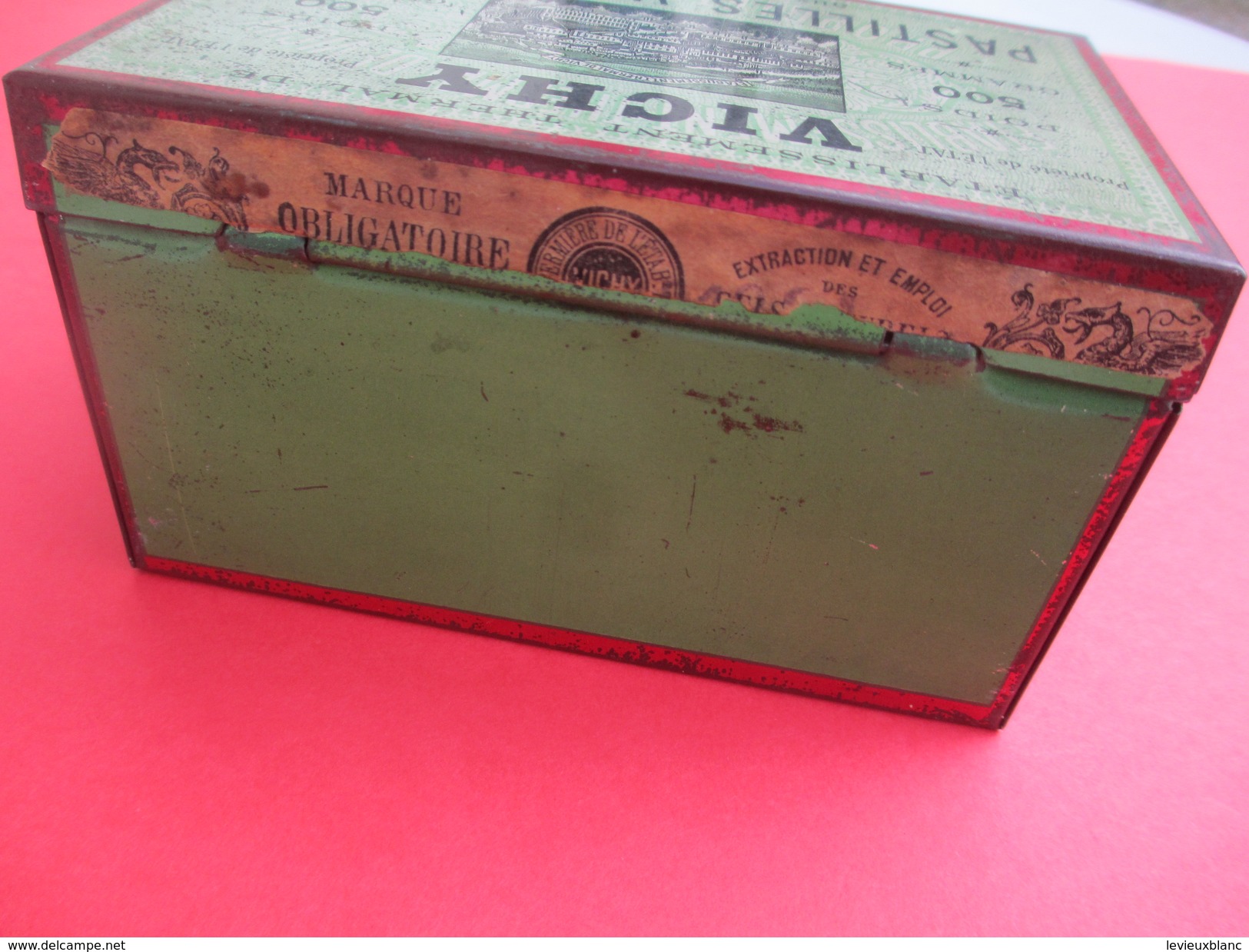 Boite Métallique Ancienne/pastilles Vichy Etat/Etablissement Thermal De VICHY/500 Grammes:Menthe/Vers 1910-1930  BFPP142 - Cajas