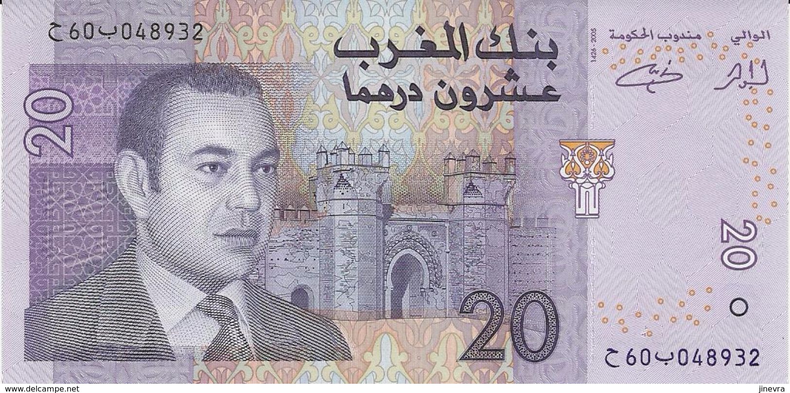 MOROCCO 20 DIRHAMS 2005 PICK 68 UNC - Maroc