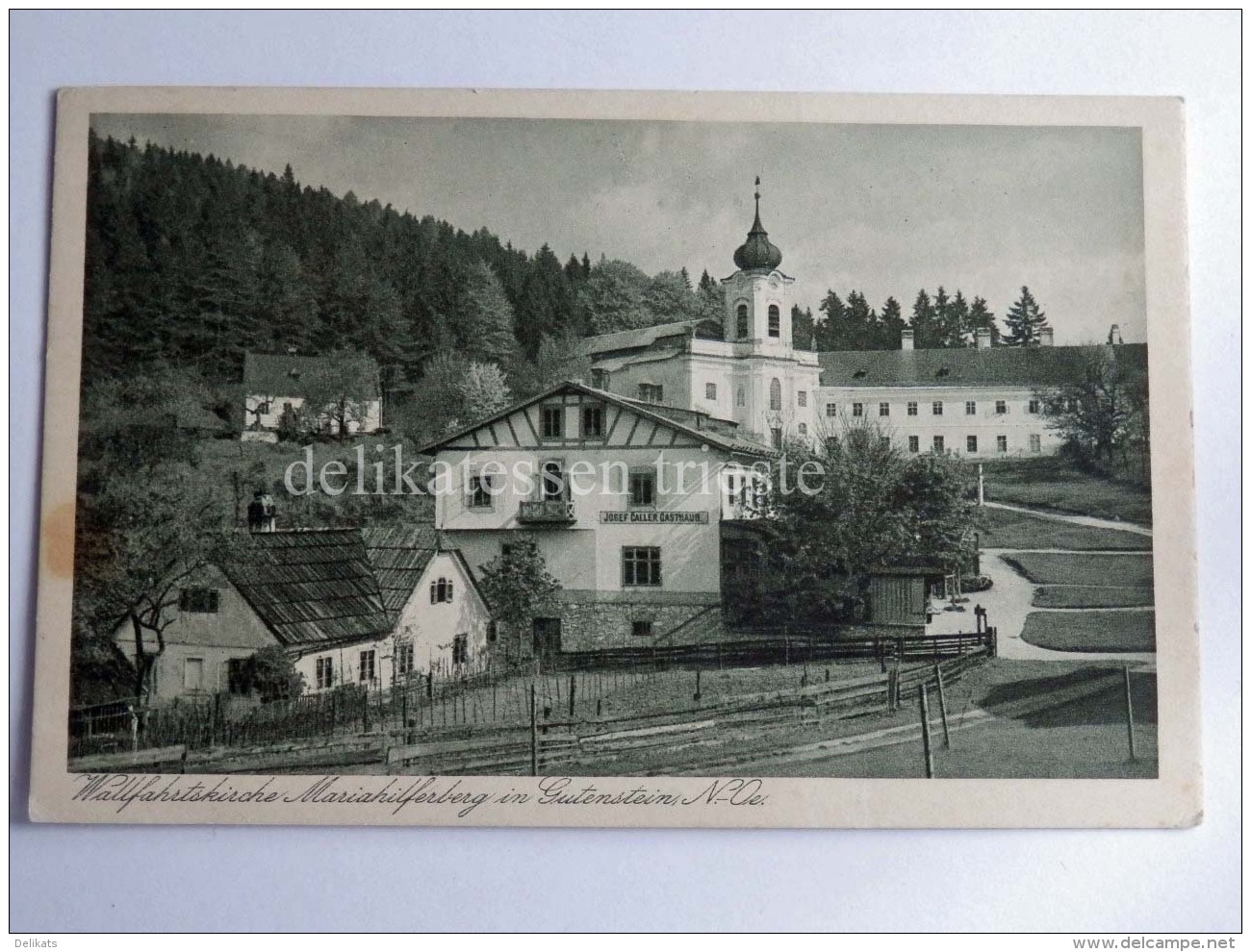 AUSTRIA OSTERREICH GUTENSTEIN Josef Galler Gasthaus  AK Old Postcard - Wiener Neustadt