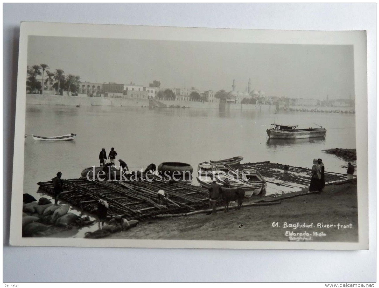 IRAQ BAGDAD Baghdad Mosque Islam Muslim River Eldorado Photo AK Old Postcard - Iraq