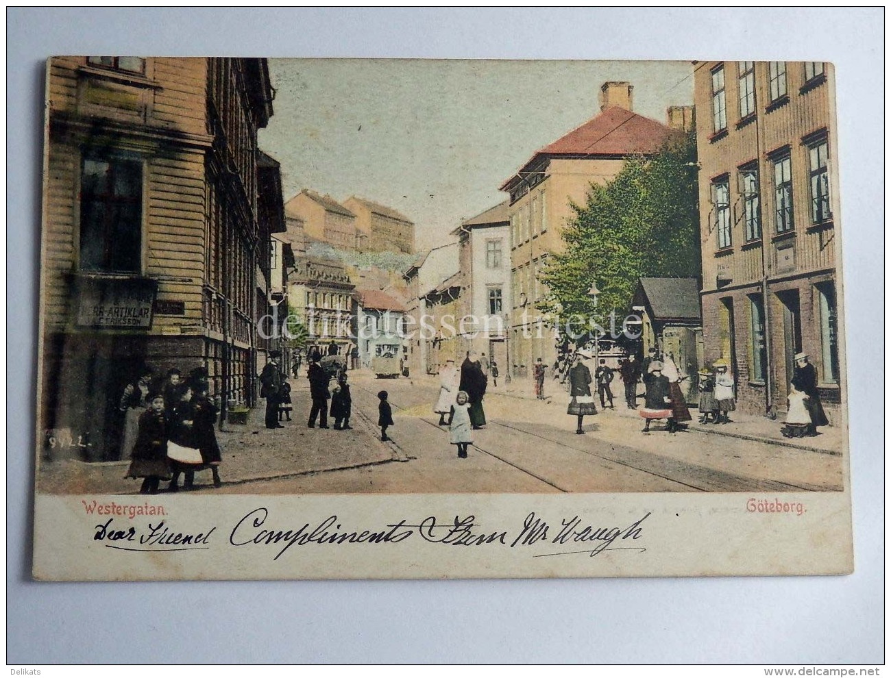 SVEZIA Sverige SWEDEN GOTEBORG TRAM TRAMWAY Westergatan Old Postcard - Svezia