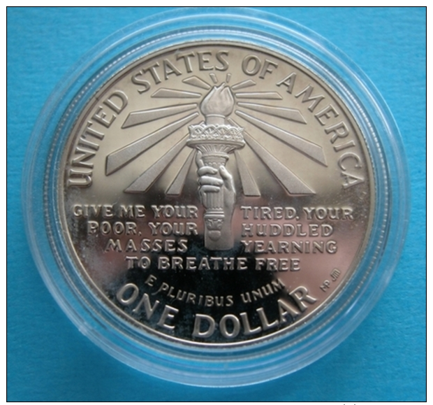 United States  1986 1 Dollaro Argento  PROOF  ELLIS ISLAND - 1979-1999: Anthony