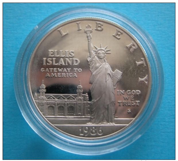 United States  1986 1 Dollaro Argento  PROOF  ELLIS ISLAND - 1979-1999: Anthony