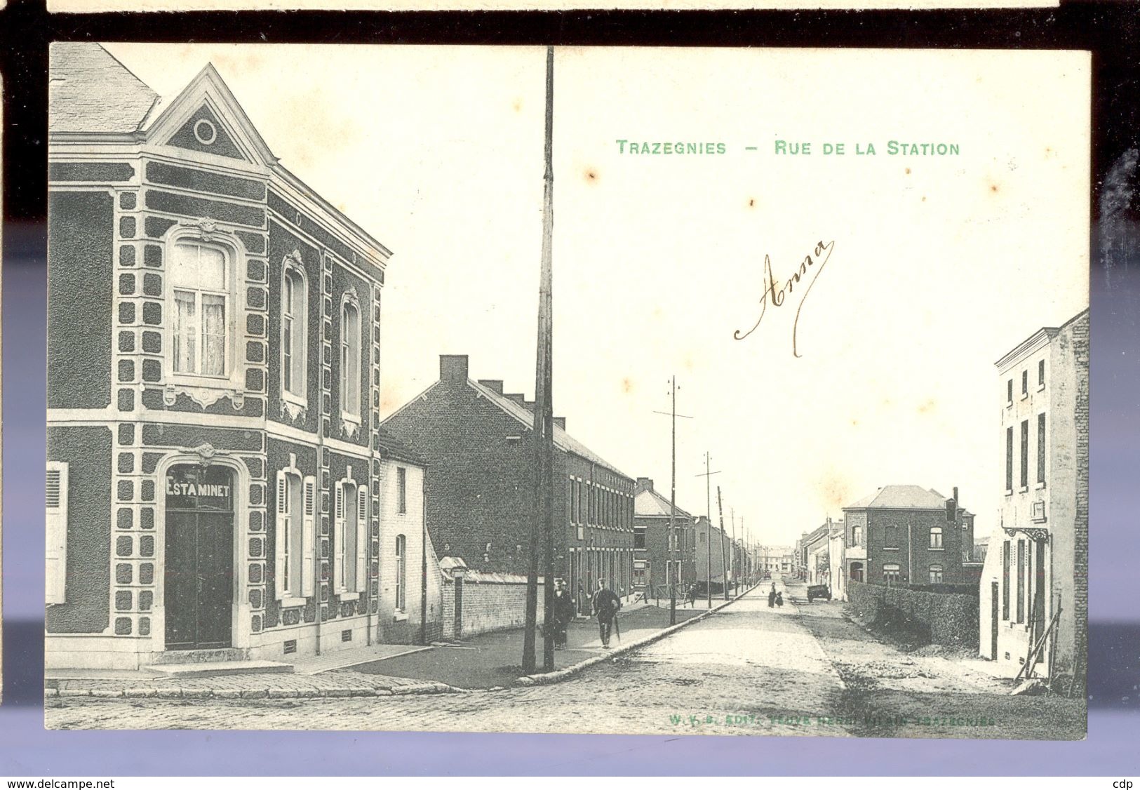 Cpa Trazegnies  Estaminet   1906 - Courcelles