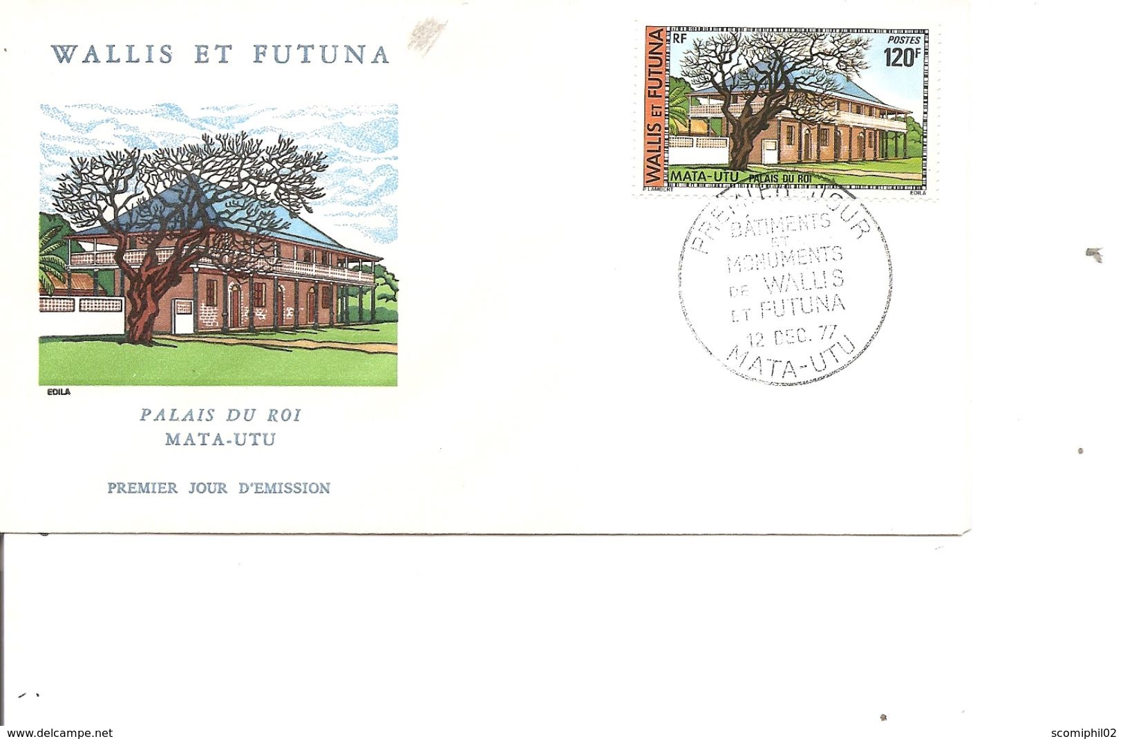 Wallis Et Futuna - Palais Du Roi ( FDC De 1977 à Voir) - Briefe U. Dokumente