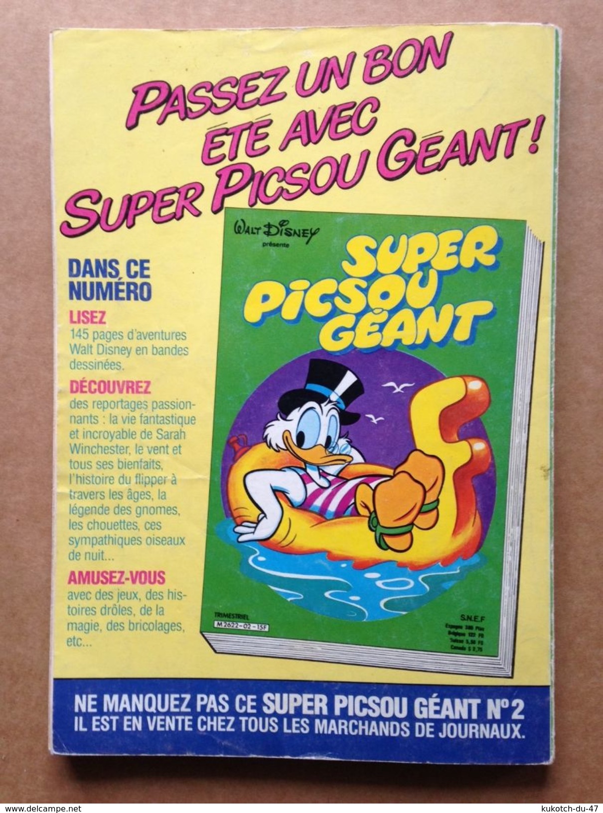 Disney - Picsou Magazine ° Année 1983 - N°138 (avec grand défaut d'usure)