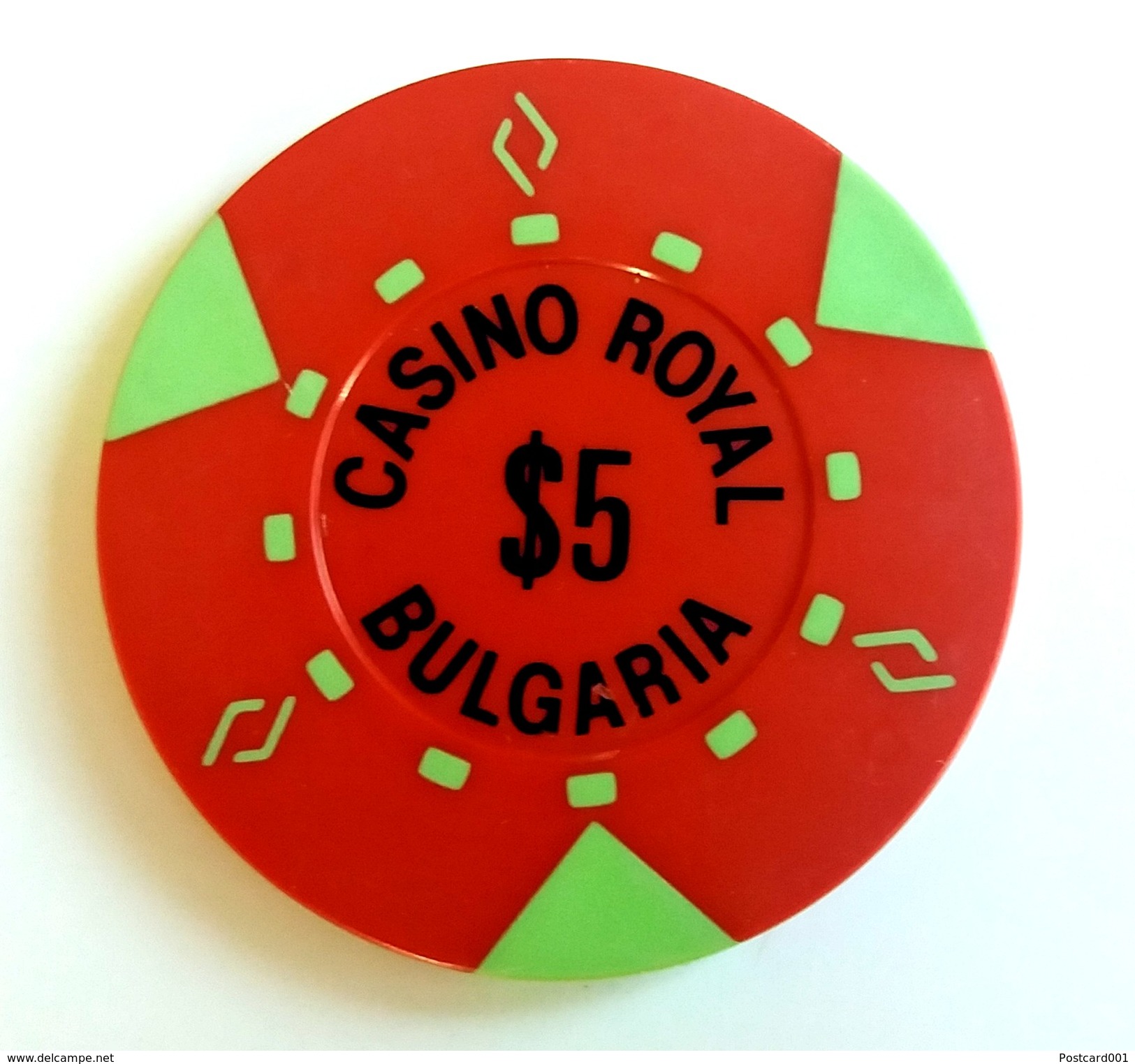 Old Chip 5 $ For Royal Casino, Sofia, Bulgaria (1) - Autres & Non Classés