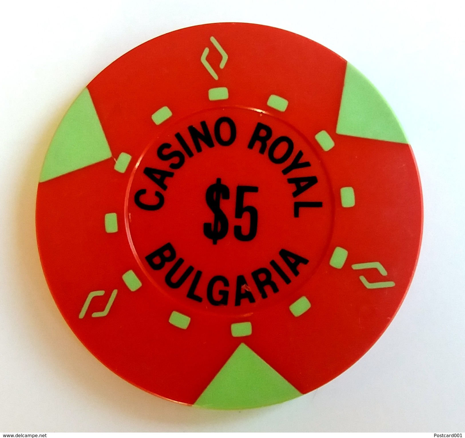 Old Chip 5 $ For Royal Casino, Sofia, Bulgaria (2) - Autres & Non Classés