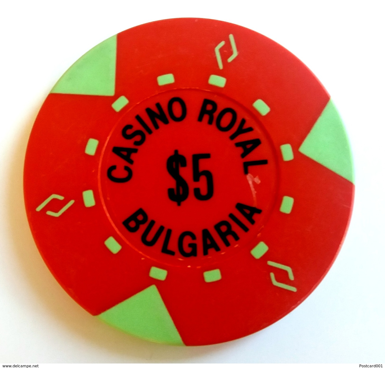 Old Chip 5 $ For Royal Casino, Sofia, Bulgaria (4) - Autres & Non Classés