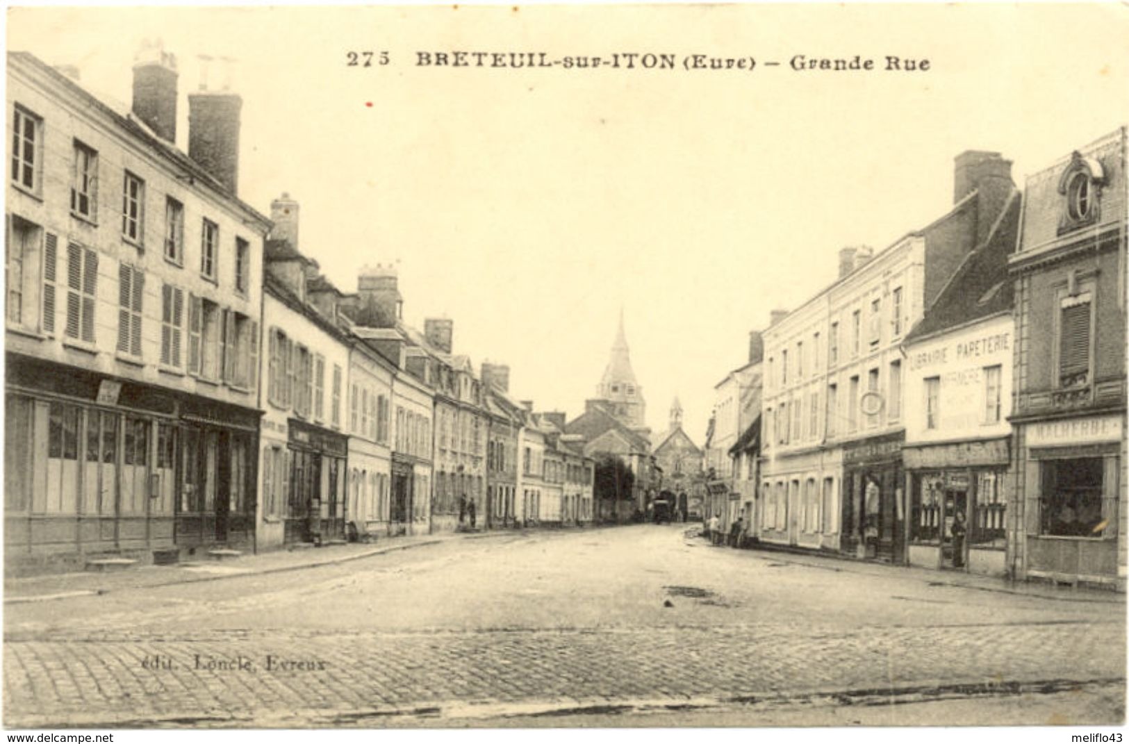 27/CPA - Breteuil Sur Iton - Grande Rue - Breteuil