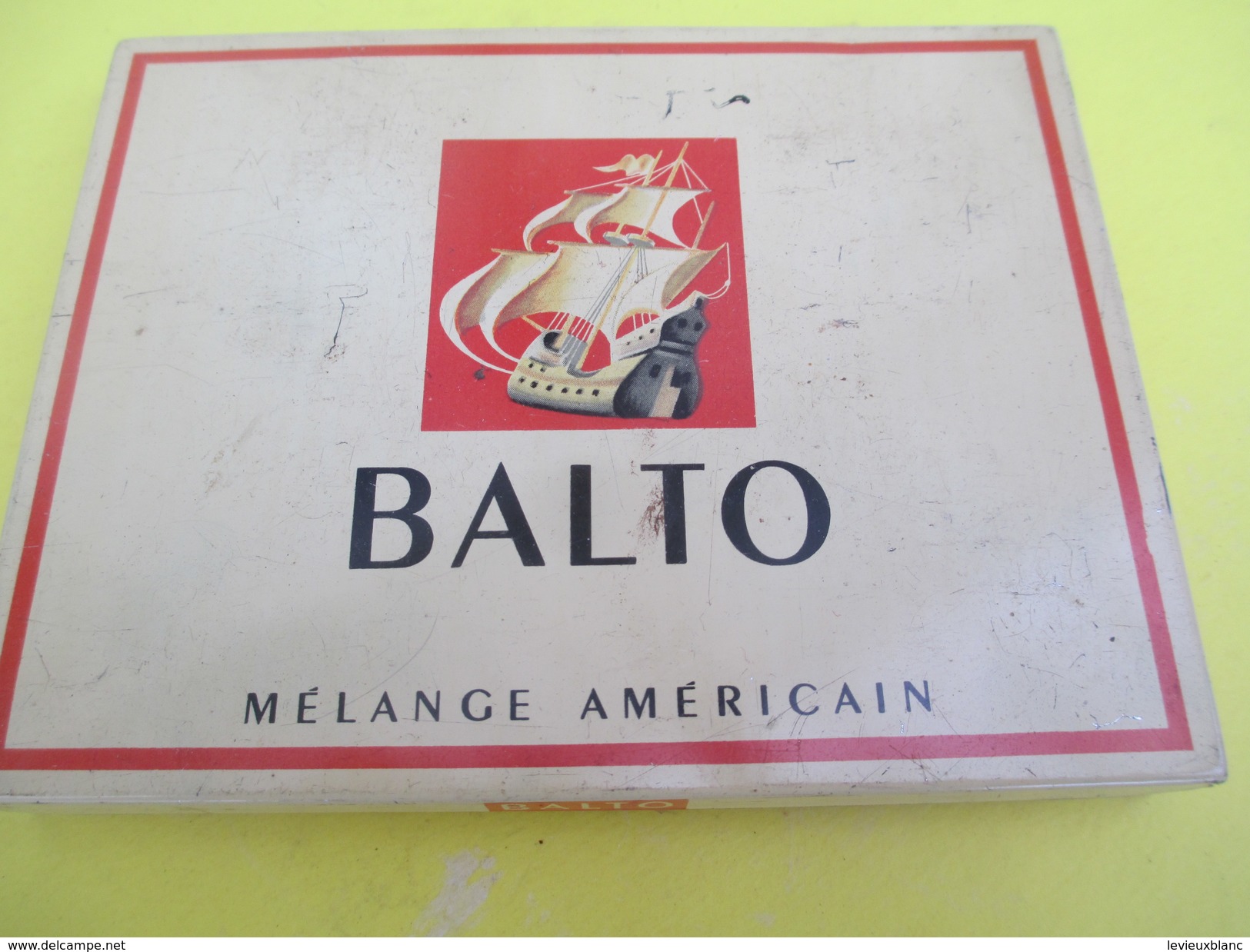 Boite Métallique Ancienne/Cigarettes/BALTO/ Mélange Américain/Régie Française/Vers 1950              BFPP196 - Boxes