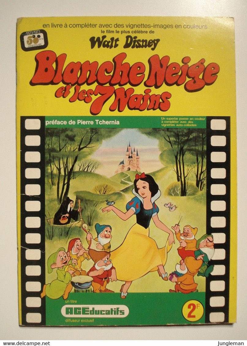 Album D'images Blanche Neige Et Les 7 Nains - Par Agéducatifs - Vendu Avec 93 Images Collées - 1973 - BE - Sammelbilderalben & Katalogue