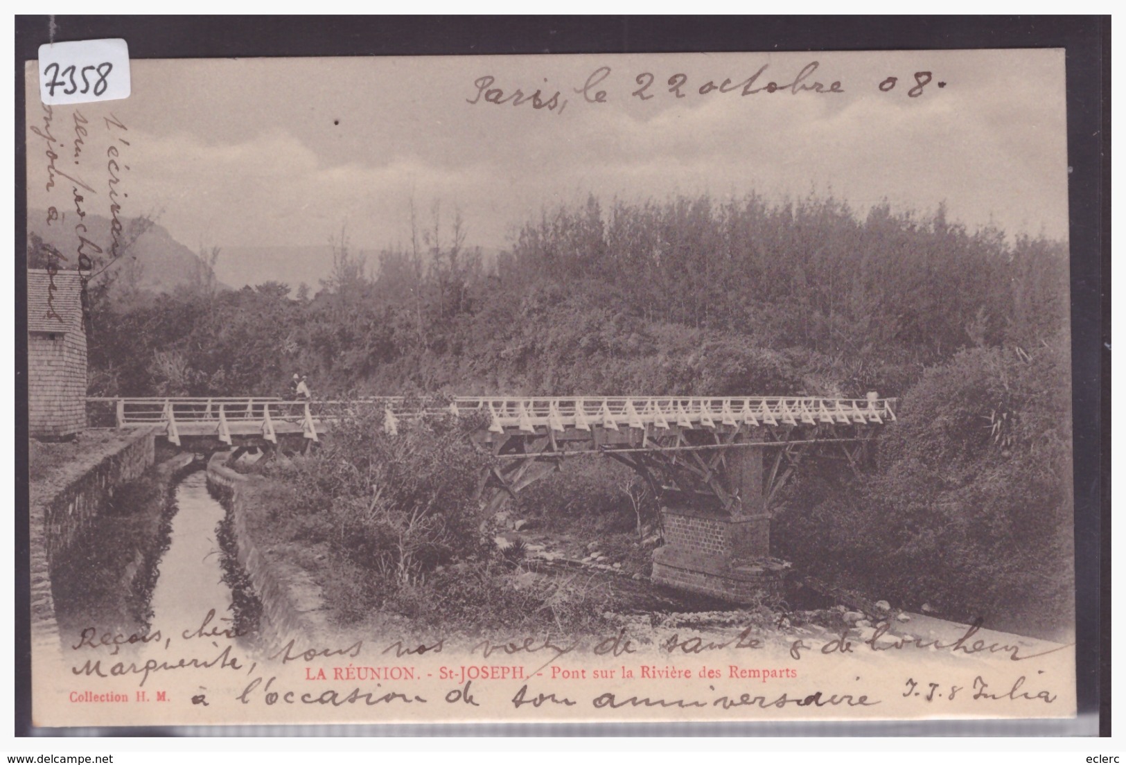 LA REUNION - ST JOSEPH - PONT SUR LA RIVIERE DES REMPARTS - TB - Reunion