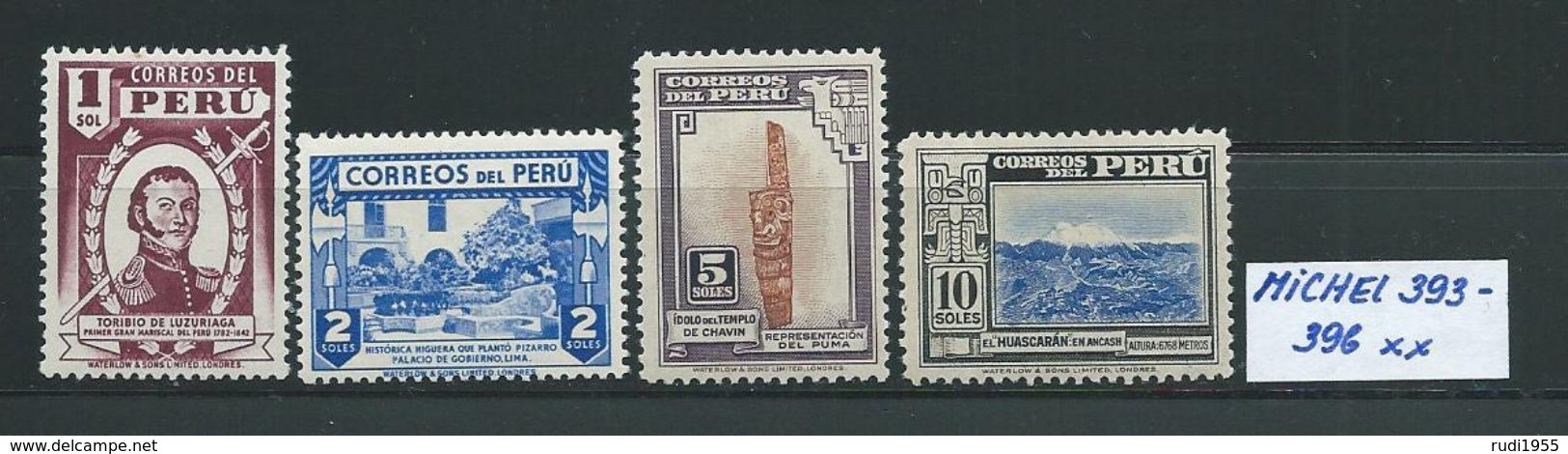 PERU MICHEL 393 - 396 Postfrisch Siehe Scan - Peru