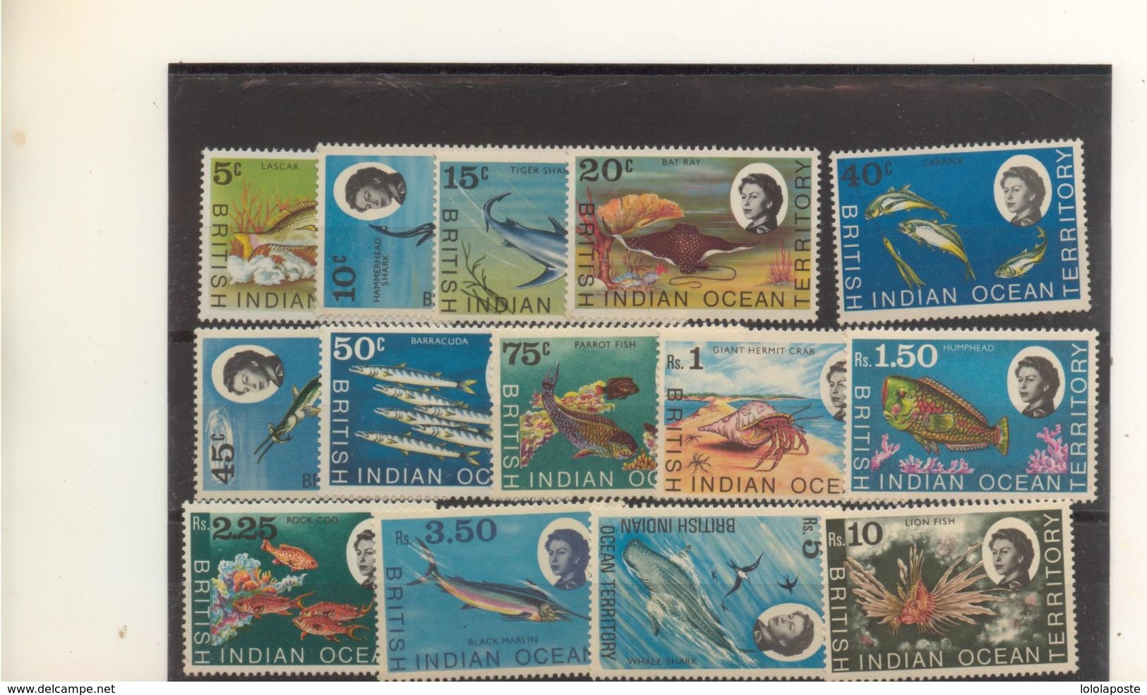 OCEAN INDIEN BRITANIQUE - N° 16/30 ** LUXES (MNH) Manque N° 20 Le 25c - POISSONS FISHS - Belle Série - Territoire Britannique De L'Océan Indien