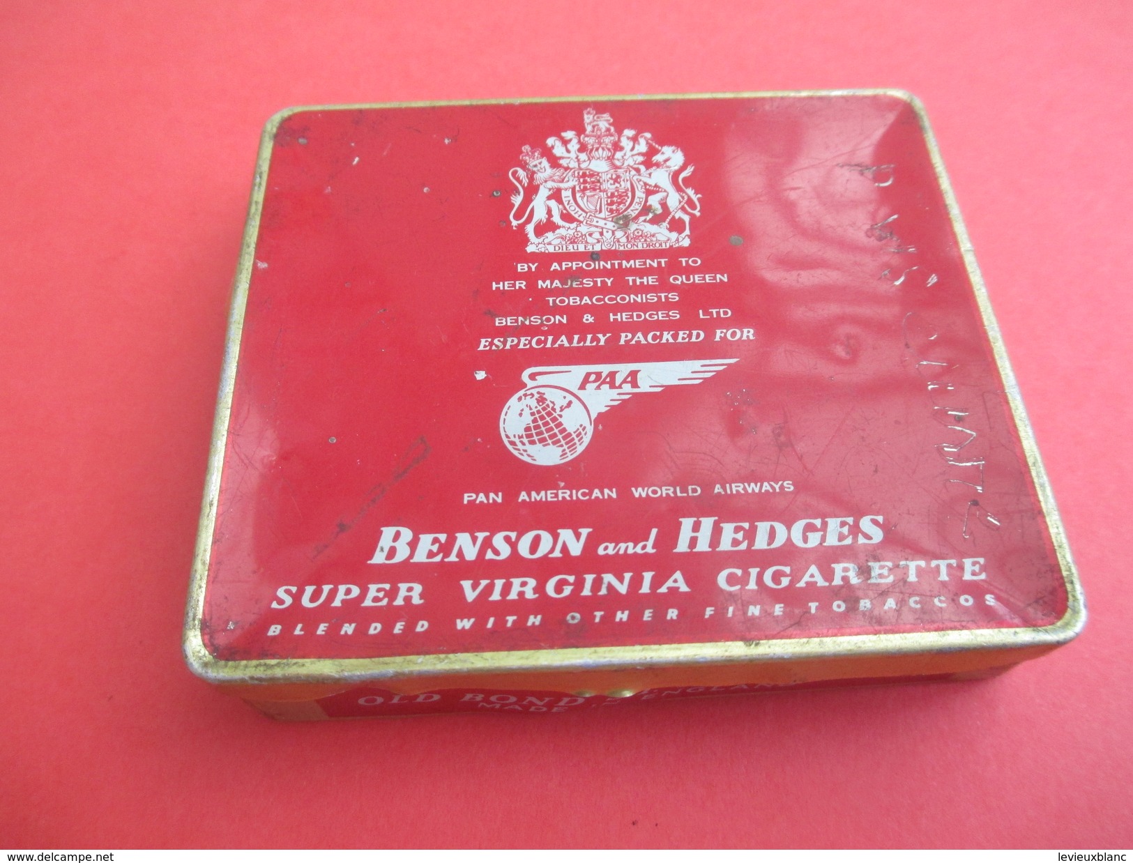 Boite Métallique Ancienne/Twenty Cigarettes/Benson & Hedges/ PAA/Pan American World Airways/ Vers 1940-1950   BFPP171 - Cajas