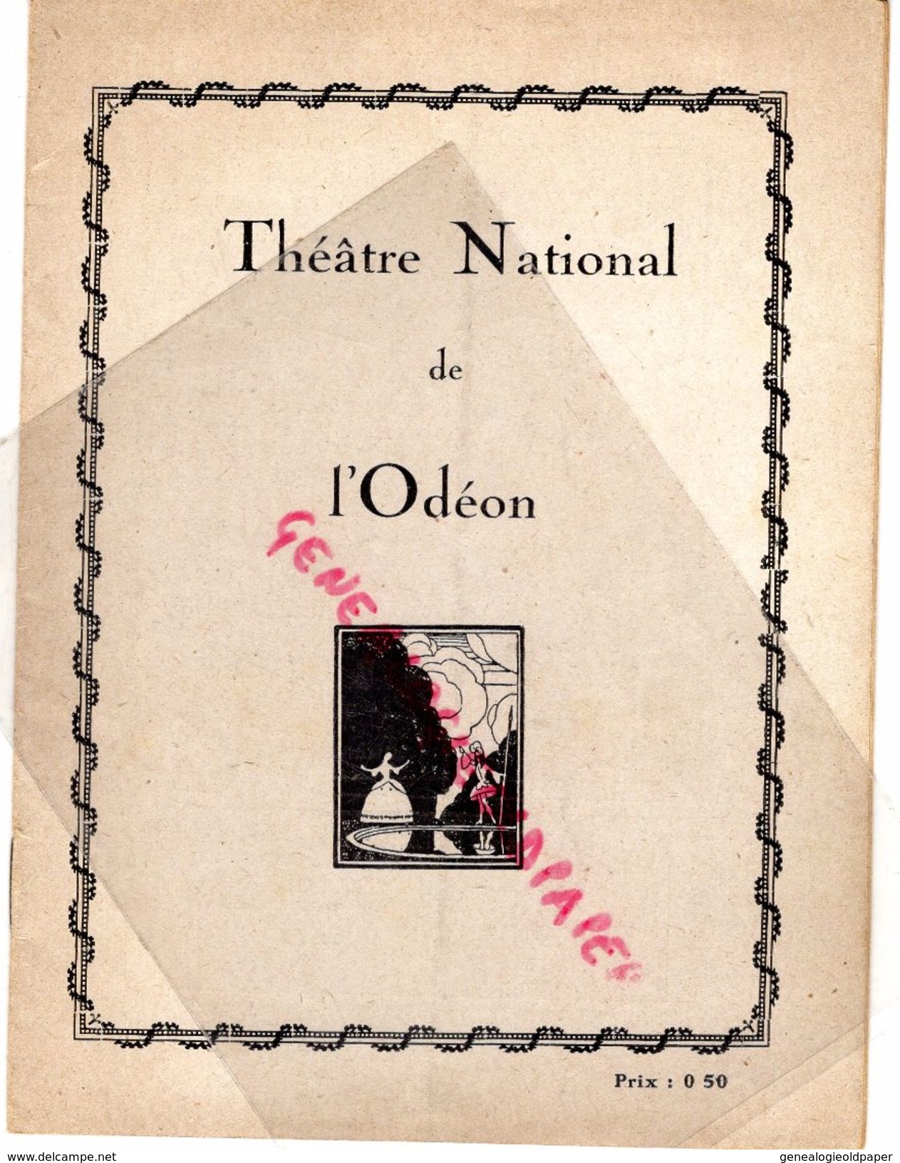 75- PARIS-PROGRAMME THEATRE DE L' ODEON-COIFFEUR HENRY-POLYEUCTE-CORNEILLE-LE MANTEAU-ANDRIEUX-FABRE-BRIEY-ANDRAL-SOAREZ - Programmes