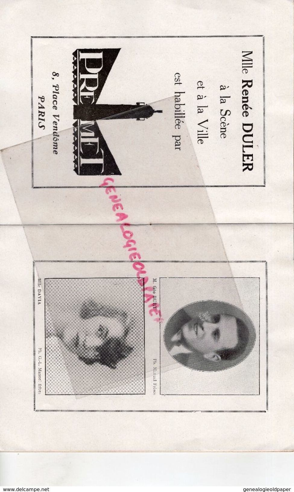 75- PARIS-PROGRAMME THEATRE LA MICHODIERE-PASSIONNEMENT-HENNEQUIN-WILLEMETZ-MESSAGER-1925-1926-KOVAL-SAINT BONNET-LANVIN