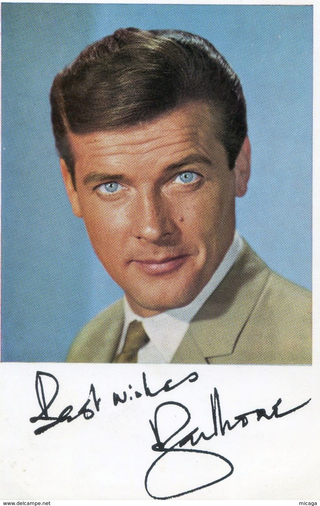 Roger Moore Signature Imprimée Sur Photo - Altri & Non Classificati