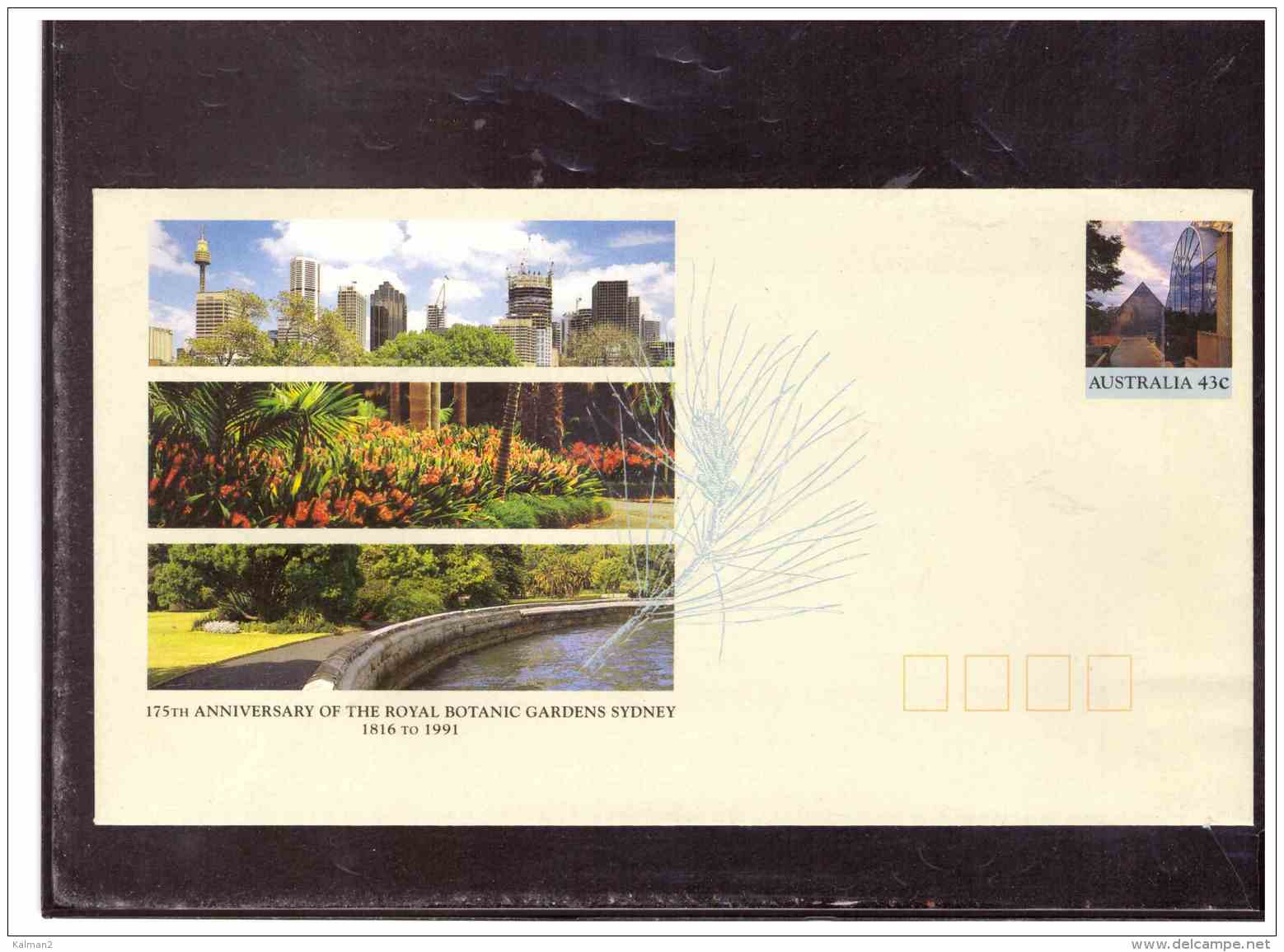 AU1   -   NEW ENTIRE   /   175th ANNIVERSARY OF THE ROYAL BOTANIC GARDENS SYDNEY - Entiers Postaux