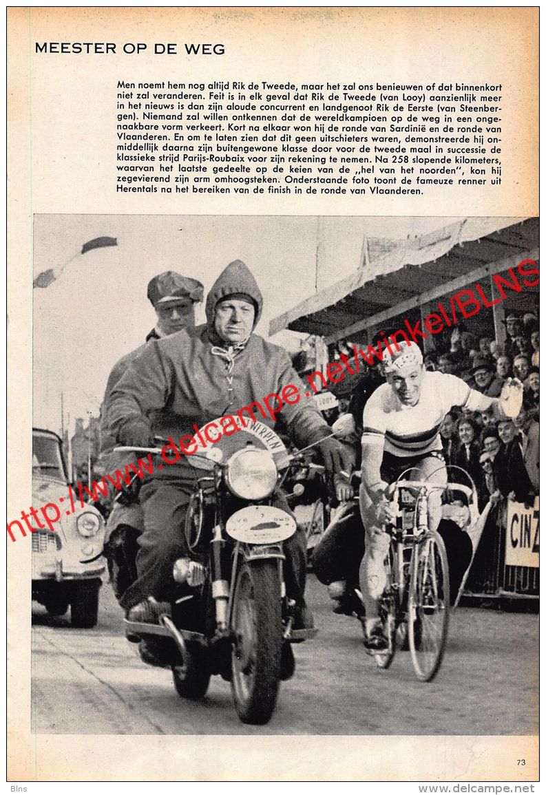 1962 Rik Van Looy Wint Parijs-Roubaix - Wielrennen - Documents Historiques