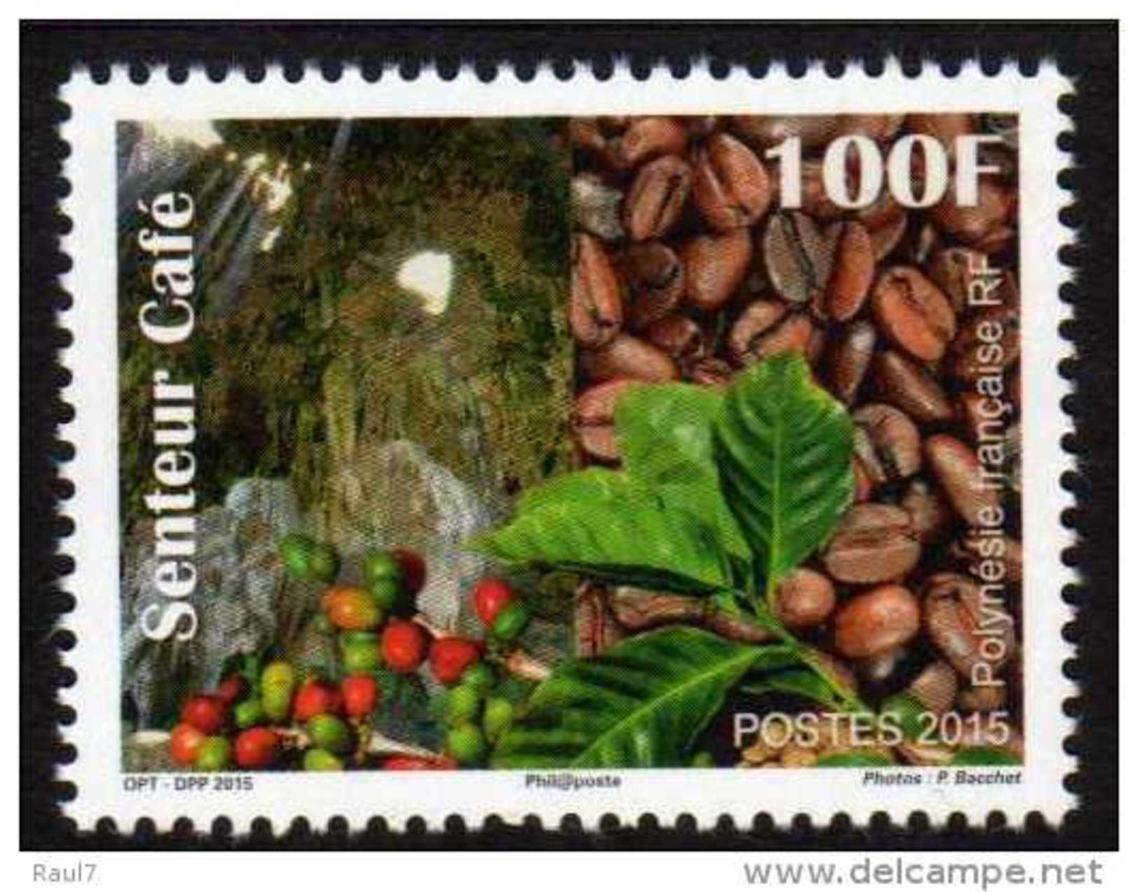 Polynésie 2015 - Plantes A Café, Timbre Senteur Café - 1 Val Neuf // Mnh - Unused Stamps