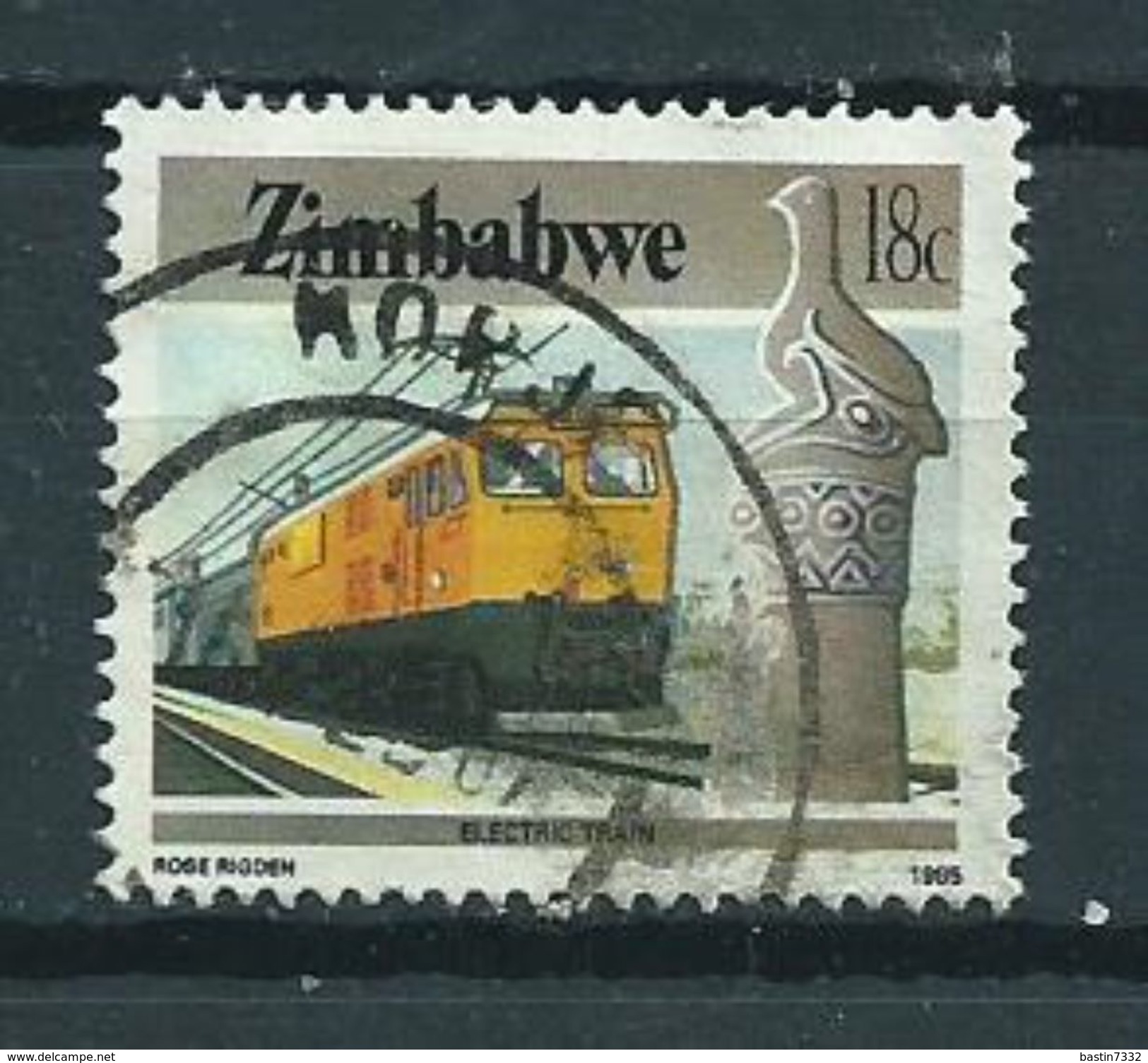 1985 Zimbabwe Train,railways,treinen 18 Cent Used/gebruikt/oblitere - Zimbabwe (1980-...)