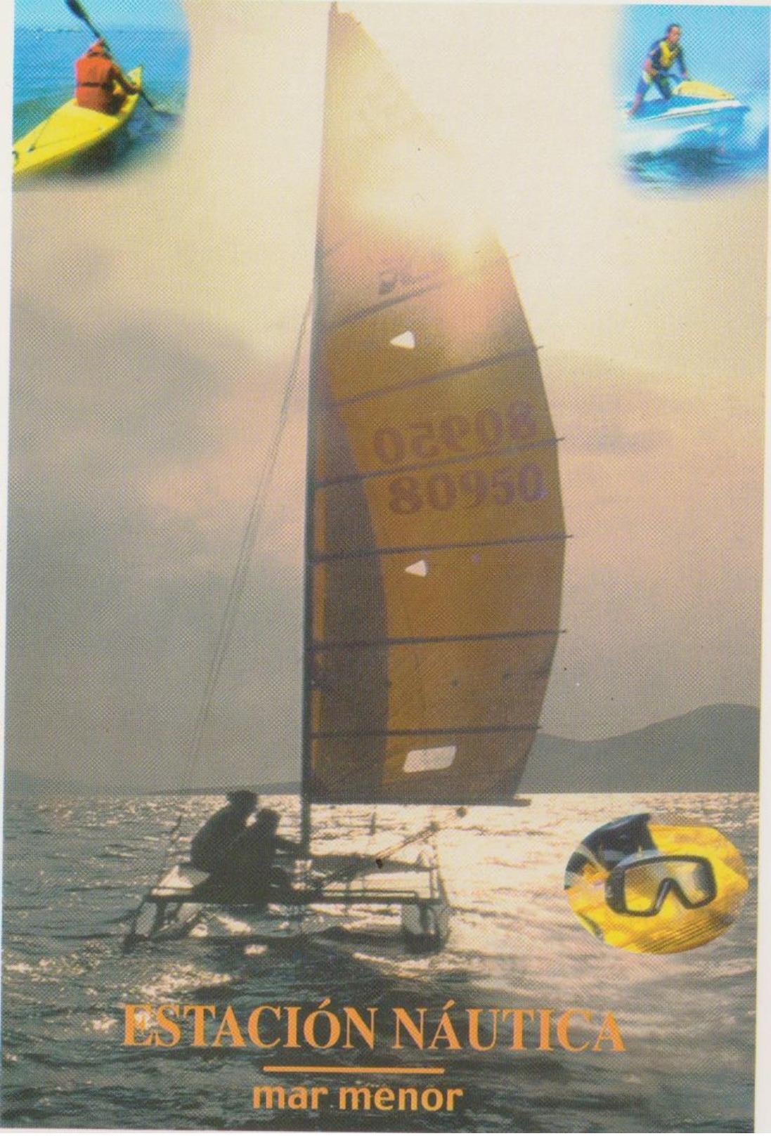 Ref. 4. CATAMARÁN. BUCEO. MOTOR. Estación Naútica De De Mar Menor. Postal Stationary. Entero Postal. - Vela