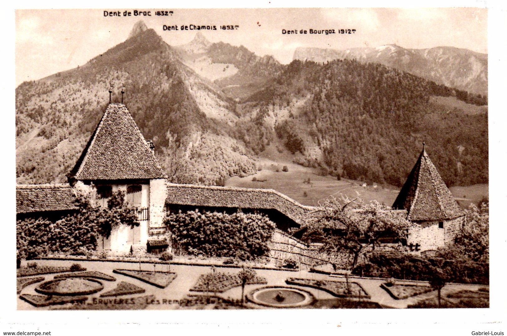 Jardin Du Château De Gruyères - Dent De Broc - Dent De Chamois - Dent De Bourgoz - Broc