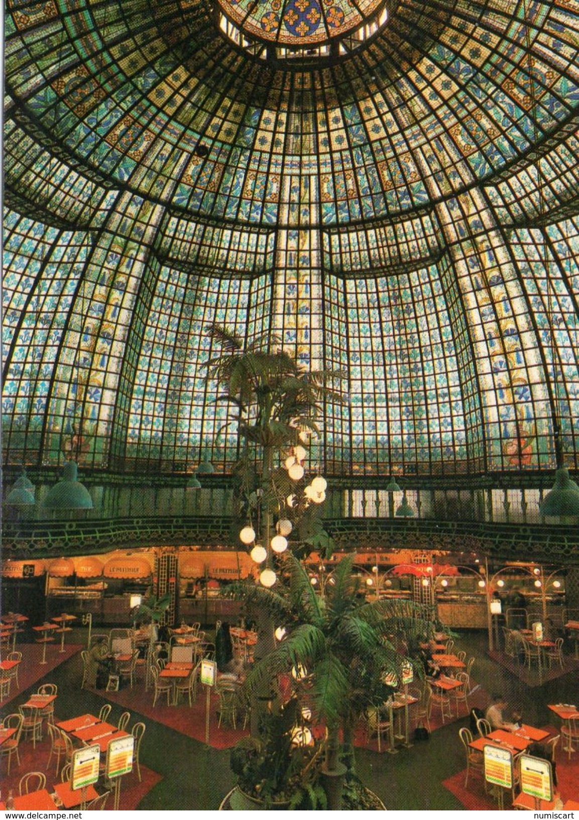 Paris 75009 Grands Magasins Du Printemps Le Restaurant La Coupole Vitrail Arts Déco 1923 - Autres Monuments, édifices