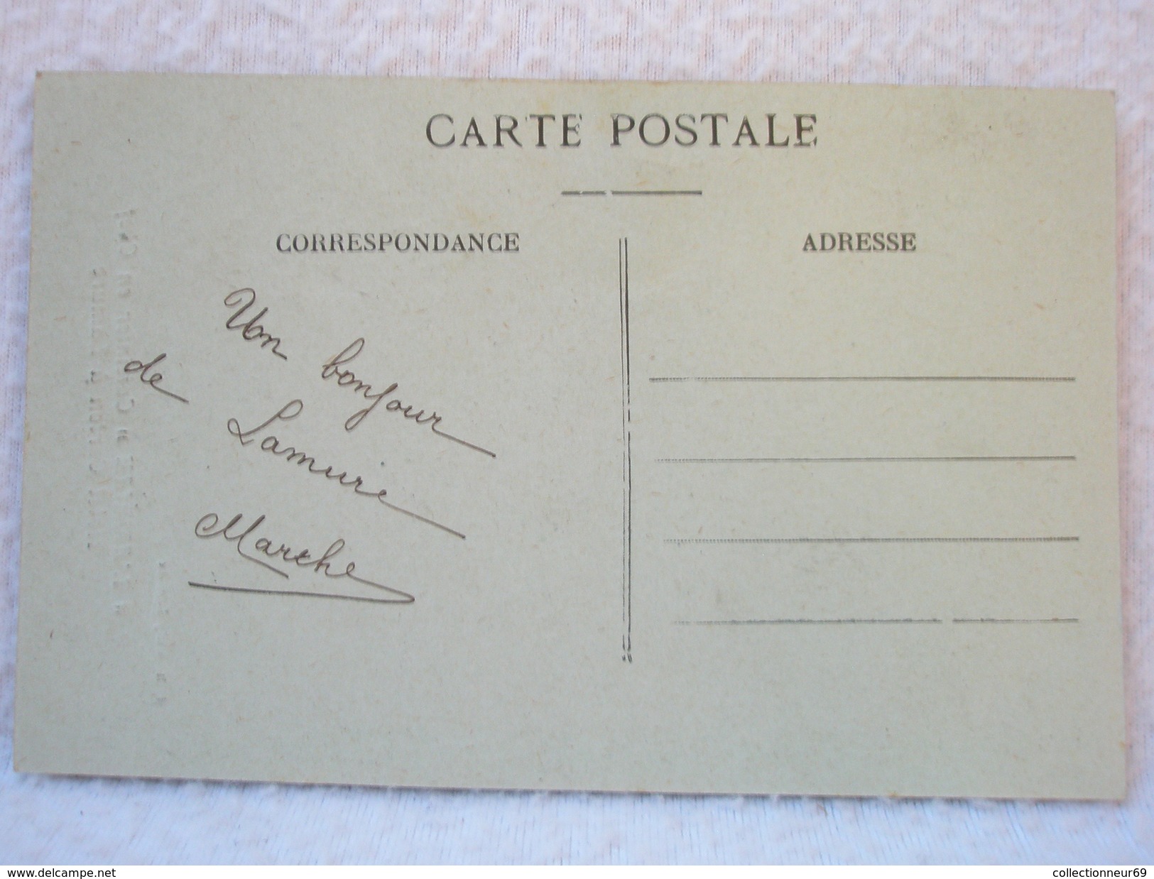 Ancienne Carte Postale L’AMÉLIE Cuisinier En Chef Hotel Carton à LAMURE - Lamure Sur Azergues